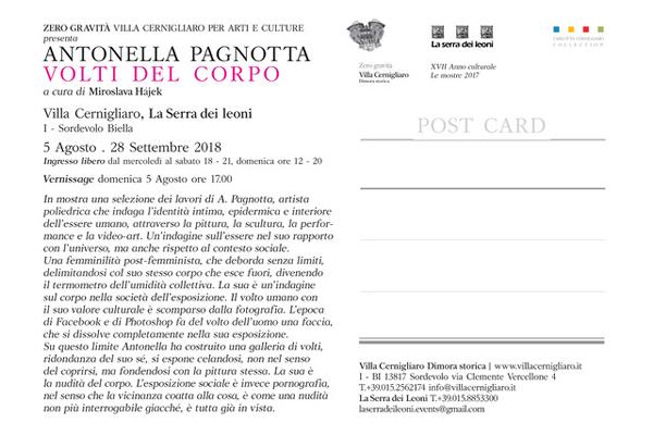 Volti del corpo 1 m INVITO PAGNOTTA FINISH 2018